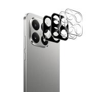 zZjoOoj Protection Objectif Caméra pour Xiaomi 15T/ 15T Pro, Dureté 9H Caméra Arrière Protecteur [Anti Rayures] Ultra Résistant Film Verre Trempé, Noir x2 Transparents x2