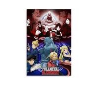 ZZJXYSCP Fullmetal Alchemist Hot Blooded Anime Impression sur toile Décoration murale Décoration Chambre 60 x 90 cm Sans cadre