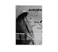 ZZJXYSCP Impression sur toile avec albums de musique Aurora par des artistes populaires, décoration murale pour chambre à coucher, 50 x 75 cm, sans cadre