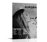 ZZJXYSCP Impression sur toile avec cadre pour albums de musique Aurora d'artistes populaires, décoration murale pour chambre à coucher, 20 x 30 cm