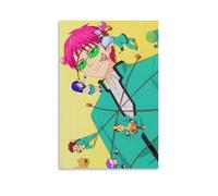 ZZJXYSCP Poster sur toile The Disastrous Life of Saiki K Hot Blooded Anime - Décoration murale pour chambre à coucher - 50 x 75 cm - Style sans cadre