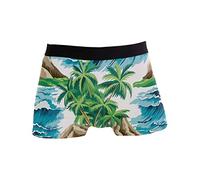 ZZKKO Boxer respirant pour homme Motif île hawaïenne palmier - Multicolore - X-Large