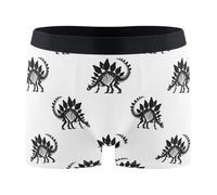ZZKKO Caleçons boxeurs pour hommes Silhouette Stegosaure Squelette Boxer pour homme, S-XXL, multicolore, M