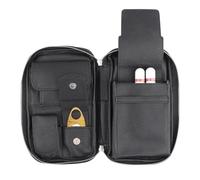 ZZlei2yu-12 Boite a Cigare Étui de Voyage en Cuir PU for Cave à cigares, for Coupe-Briquet et Cigarettes de Tabac, Sac de Gadgets Portables Portable Cave