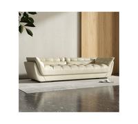 ZZlei2yu-12 Bout de lit Tabouret de Chevet de Chambre à Coucher, Tabouret Long de Salon, canapé-lit Principal, canapé en Cuir Haut de Gamme Banc Banquette(Off-White)