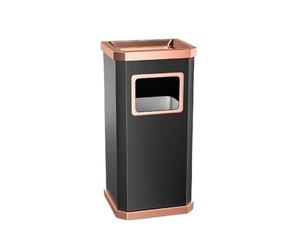 ZZlei2yu-12 Cendrier sur pied Poubelle de hall d'hôtel en acier inoxydable, cendrier vertical commercial, tige extérieure, poubelle d'extinction fumée, lieux publics