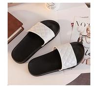 ZZlei2yu-12 Chaussures Personnalité d'été avec une centaine de pantoufles à pois femme en plein air un mot glisser fond mou maison ménage salle de bain sandales Pantoufles de Douche(F,40/41)