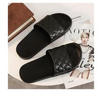 ZZlei2yu-12 Chaussures Personnalité d'été avec une centaine de pantoufles à pois femme en plein air un mot glisser fond mou maison ménage salle de bain sandales Pantoufles de Douche(E,36/37)