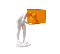 ZZlei2yu-12 décoration d'intérieur Abstract Figure with Orange Sculpture Creative Decor Statue Resin Ornament