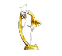 ZZlei2yu-12 décoration d'intérieur Creative Art Crafts Ornaments, Modern Minimalist Home Decor, Resin Sculptures,17 * 7.5 32.5cm(Gold)