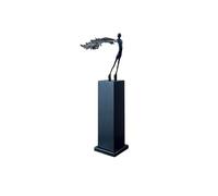 ZZlei2yu-12 décoration d'intérieur Elegant Abstract Dancer Sculpture Art Figurine Contemporary Living Room Office Ornament(Noir)