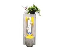 ZZlei2yu-12 Fontaine de Jardin Ornements créatifs et minimalistes en bonsaï for Les Salons de la Maison, attirant la Richesse, fontaines et fontaines Cascade extérieur(Blanc)