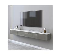ZZlei2yu-12 Meuble TV Suspendu Floating TV Stand with 2 Drawer TV Cabinet for Small Living Rooms Edia Console Floating Storage Cabinet Murale Étagère TV(Grigio,150x24x19cm)