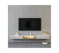 ZZlei2yu-12 Meuble TV Suspendu Meuble TV, Table Basse, Salon, Panneau de Roche, Meuble TV Mural en Bois Massif (avec éclairage) Murale Étagère TV(Moyen)