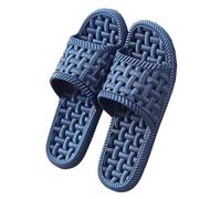 ZZlei2yu-12 Pantoufles de Douche Chaussures de douche avec trous drainage, pantoufles antidérapantes à séchage rapide salle bain unisexes légères(Dark Blue,Alpha XX-Large)
