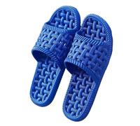 ZZlei2yu-12 Pantoufles de Douche Chaussures de douche avec trous drainage, pantoufles antidérapantes à séchage rapide salle bain unisexes légères(Blue,Alpha XX-Large)