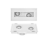 ZZlei2yu-12 Ventilateur Ventilateur de plafond ultra fin à double moteur 9 cm, extracteur intégré 30 x 60, for cuisine, salle bain, puissant et silencieux