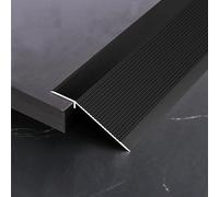 ZZLQIAN Bande de transition de sol en aluminium, barre de porte, barre de sol, rampe de seuil, convient pour les portes, les carreaux, les planchers stratifiés, pont entre 25 et 30 mm (noir, 900 × 100
