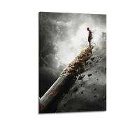 ZZLUUB Impression sur toile murale et impression d'art moderne pour chambre à coucher Motif mythe noir Wukong 20 x 30 cm