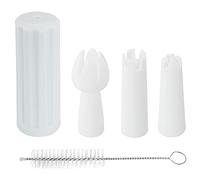 ZZLZX Kit de pièces de rechange pour siphon à crème avec 3 buses décoratives et brosse pour la plupart des distributeurs de crème fouettée