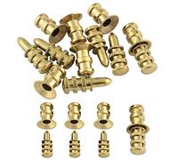 ZZLZX Lot de 10 connecteurs de manchon de boulon de table, connecteurs de tiroir en laiton dissimulés, ensembles de broches de localisation, chevilles de table en alliage de zinc pour meubles