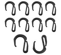 ZZLZX Lot de 10 crochets en forme de S en plastique pour corde élastique - Crochets en maille de nylon adaptés pour filet de cargaison, filet de camion, filet de rangement