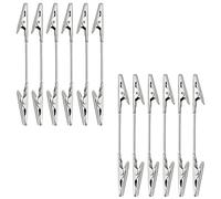 ZZLZX Lot de 12 pinces crocodiles à double tête en fil métallique pour photos, mémo et notes, supports de photos, crochets multi-usages