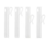 ZZLZX Lot de 16 crochets plissés réglables en plastique pour rideaux plissés Blanc