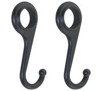 ZZLZX Lot de 2 crochets amovibles en métal noir pour tuyaux de 1,7 cm pour suspendre poêles, torchons, tasses