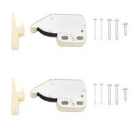 ZZLZX Lot de 2 mini verrous à ressort automatiques à ressort pour porte d'armoire, serrure pointue à pousser pour meubles avec vis, poignée sans installation, rebondisseur, porte d'armoire