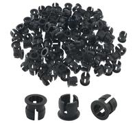 ZZLZX Lot de 200 supports de lumière LED pour panneau plat, support de diode émettrice, manchon en plastique noir transparent de 5 mm pour clignotants, projets expérimentaux