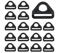 ZZLZX Lot de 40 ajusteurs triangulaires en plastique de 25 mm avec clip pivotant pour sangle de ceinture, boucle à anneau en D