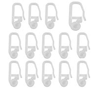 ZZLZX Lot de 50 crochets de rideaux en plastique blanc