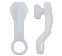 ZZLZX Lot de 50 glissières de rideau de plafond pour tringles à rideaux blanches standard