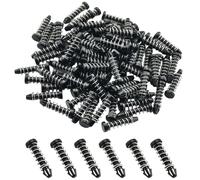 ZZLZX Lot de 80 broches à tête ronde de 18,6 mm en plastique et métal pour installation de ventilateur d'ordinateur Noir 18,6 mm