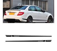 ZZMOQ Autocollant de Voiture pour Mercedes Benz Classe C W204 C63 coupé S204 AMG, Jupe latérale de Porte de Voiture Rayures Autocollant Corps décalcomanie Accessoires