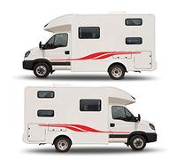 ZZMOQ Autocollants de Sport de Course Auto-adhésifs pour RV Autocollants en Vinyle à Rayures Longues pour Voiture extérieure de Capot de carrosserie de Porte de Caravane