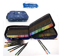 ZZONEART Crayon de Couleur pro Materiel Dessin,120 Dessin Crayon de Bois Set pré-aiguisés Pour Enfants et Adultes Avec Mines à Base D'huile Douces et épaisses