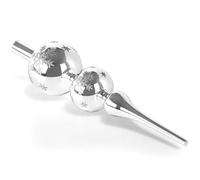 ZZOUFI Cimier de Sapin de Noël en Verre, Pointe Sapin de Noel Argenté, 31cm Sommet Geante de Sapin, Dessus Haut de Sapin de Noël Brillant, Arbre Topper