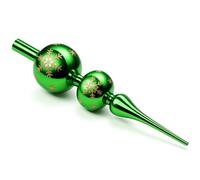 ZZOUFI Cimier de Sapin de Noël en Verre, Pointe Sapin de Noel Vert, 31cm Sommet Geante de Sapin, Dessus Haut de Sapin de Noël Brillant, Arbre Topper (Vert)