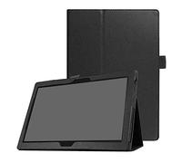 ZZOUGYY Étui en Cuir pour Lenovo Tab 4 10/10 Plus, 10,1 Pouces Ultra Slim Folio Stand Cover (Noir)