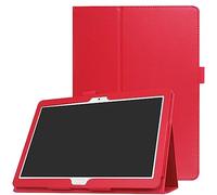 ZZOUGYY Housse de tablette pour Huawei MediaPad M3 Lite 10 BAH-W09 BAH-AL00 10,1", ultra mince Folio Stand Étui en cuir léger pour Huawei MediaPad M3 Lite 10.0 BAH-L09 (Rouge)