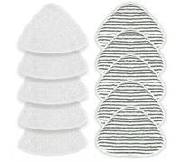 ZZQVIP Lingettes de Rechange pour Vileda Steam & Steam Plus - Lot de 10 (5 Chenille + 5 Rayées), Pads Microfibres Lavables 31×22 cm - Housses Durables pour Balai Vapeur & Nettoyage des Sols
