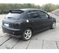 ZZQYLF ABS Voiture Becquets Arrière pour Peugeot 206 207, Coffre Arrière Aileron Spoiler Décoration Accessoires,Black