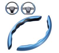 ZZQYLF Voiture Caches de Volant pour VW Scirocco/Scirocco R/GTS 3.Gen 2009-2012 2013 2014 2015 2016 2017, Antidérapant Anti-Rayures Couvre Volant Interieur Protege Accessoire,Blue
