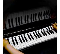 ZZRLQJ Autocollants colorés amovibles en silicone pour clavier de piano - Guide du débutant - 61 touches réutilisables - 61 touches - Étiquettes lettres de note de piano (88 touches - couleur)