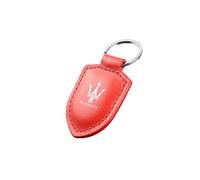 ZZRSXZSR Porte-clés de Voiture en Cuir avec Logo pour Maserati Ghibli Granturismo Grecale,Cuir Porte-clés de Voiture Clé de Voiture Anneau Porte-clés Anneau,blackstyle