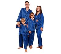 ZZSEAI Ensemble Pyjama 2 pièces,Pyjama Deux pièces pour Femme Vêtements de Nuit pour Enfants Pyjama de Noël Ensemble Pyjama Bébé Fille Boutons en Satin Set de 2 Pyjama Enfant 5-8 Ans Adolescent