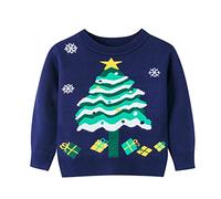 ZZSEAI Garçons Filles Noël Pull Tricoté Manches Longues,Tricoté Pull Bébé Col Rond Sweat Noel Enfant Pull NoëL Enfant 12 Ans Pull Motif Noel Manteau Outwear 18-24 Mois Pulls Sweat Hauts