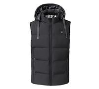 ZZSEAI Gilet Chauffant,Gilet Chaud Lavable Hiver VêTement De Chauffage Plusieurs Zones Chauffé Interface USB Veste+Chauffante+Homme Doudoune sans Manche Chauffante Homme (Batterie Non Incluse)